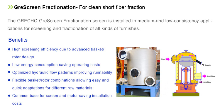 Paper pulp coarse screening and fine screening Up-flow Pressure Screen