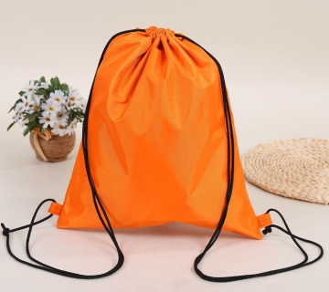 Promotional nylon drawstring backpack for outdoors