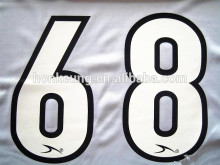 Wholesale numbers iron on heat transfer printing on sport wear