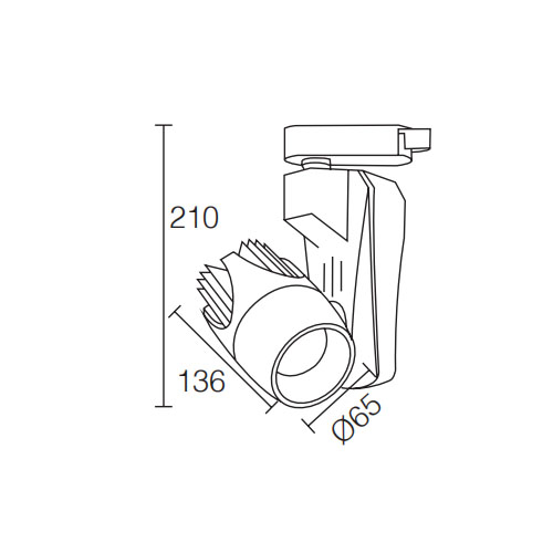 Modern Track Head 30W LED Track LightofTrack Light Installation