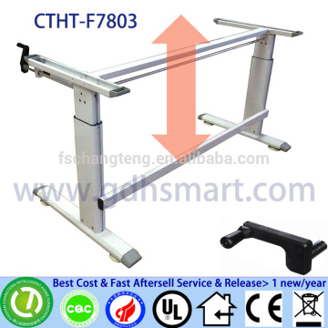 PETRONAS company manual crank adjustable height office table frame in 2 legs