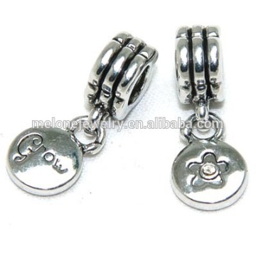 2015 Factory Price Hot European Flower Dangle Charm Big Hole Beads