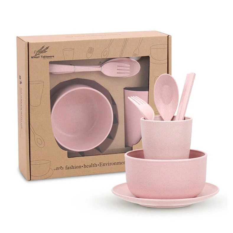 Biodegradable Wheat Stalk Tableware Set