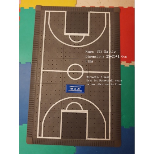 Azulejos de goma de alta calidad para la cancha completa de baldosas de baloncesto