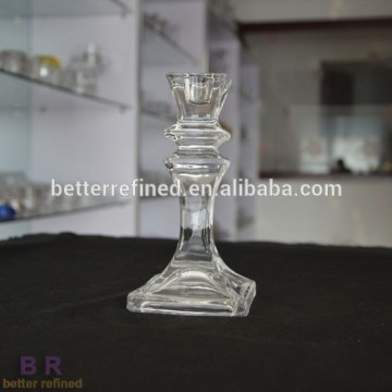 square wholesale glass taper candle holders