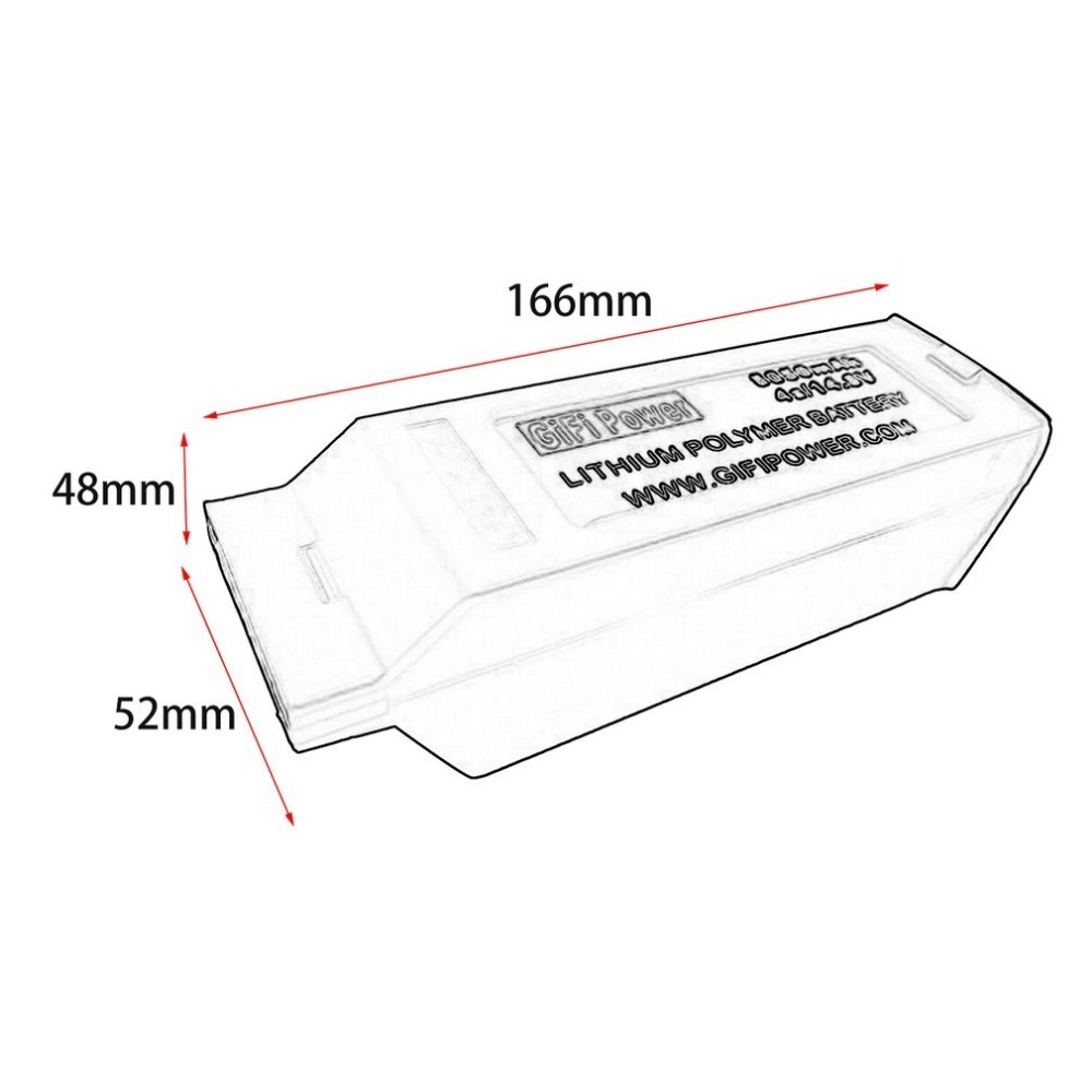 Gifi Power 8050mAh Large Capacity Battery 14.8V 4S Replacement Lipo Battery Drone Battery For Yuneec Typhoon H H480 UAV