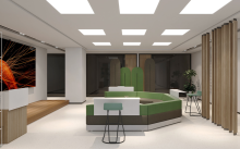 Eco-leather Commercial Bar Stool with Low Backrest