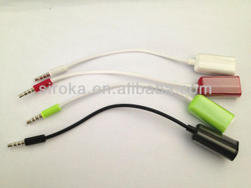 New 3.5mm Stereo Audio Splitter Earphone Splitter for iphone & ipod