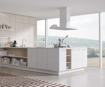 Hot sales white gloss pvc mdf kitchen cabinet doors for Sale