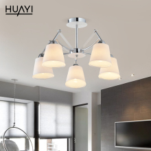 HUAYI Simple Style Iron Glass LED Ceiling Light