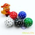 Bescon New Style Polyhedral Würfel 50-seitige Gaming-Würfel, D50 Würfel, D50 Würfel, 50 Seiten Würfel, 50-seitige Würfel, 5 Assorted Opak Farbe