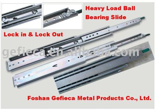 heavy load ball bearing drawer slide lock in & lock out