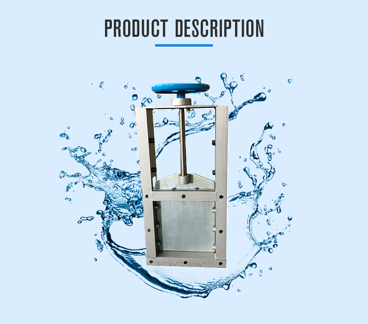 Cast Steel Wheel Manual control Square Flanged Slide plate Gate Valve For Dust Collector