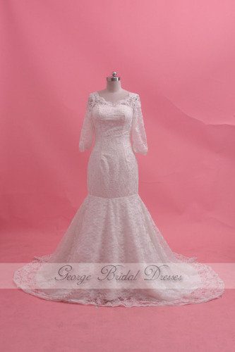 Lace Bridal Dresses With Sleeves 