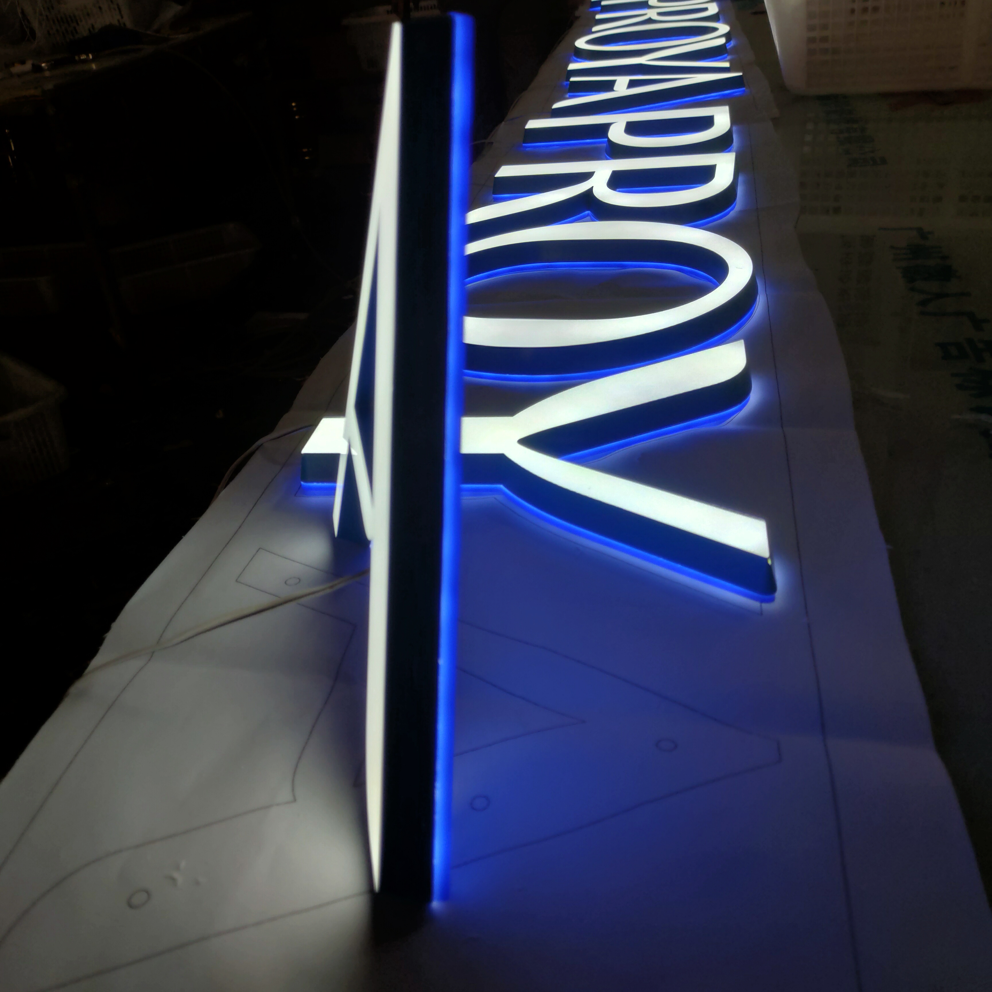 Acrylic Custom led 3d letters sign out door design letters for store restaurant business logo