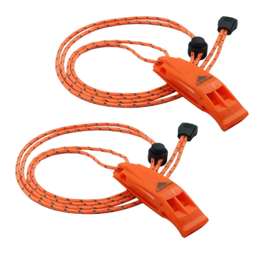 Loud Sound Plastic Whistle Lanyard for Boating, Camping, Hiking, Hunting, and Survival