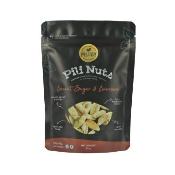 Genanvendelig PE No.4 Matte sort snack mademballagepose med Ziplock