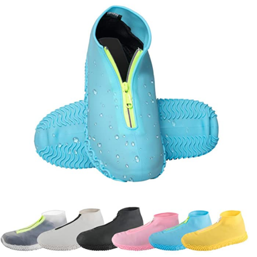 100% elastik Silikon Rain Zip Shoe Covers