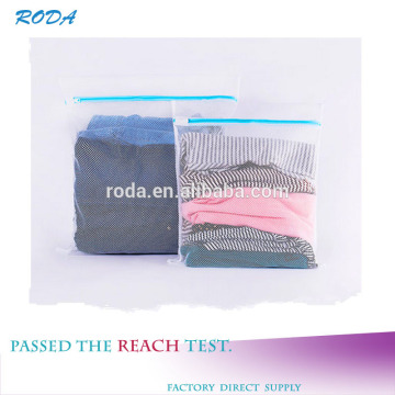 Roda 100% polyester fabric square mesh washing bag travel home washing powder bag