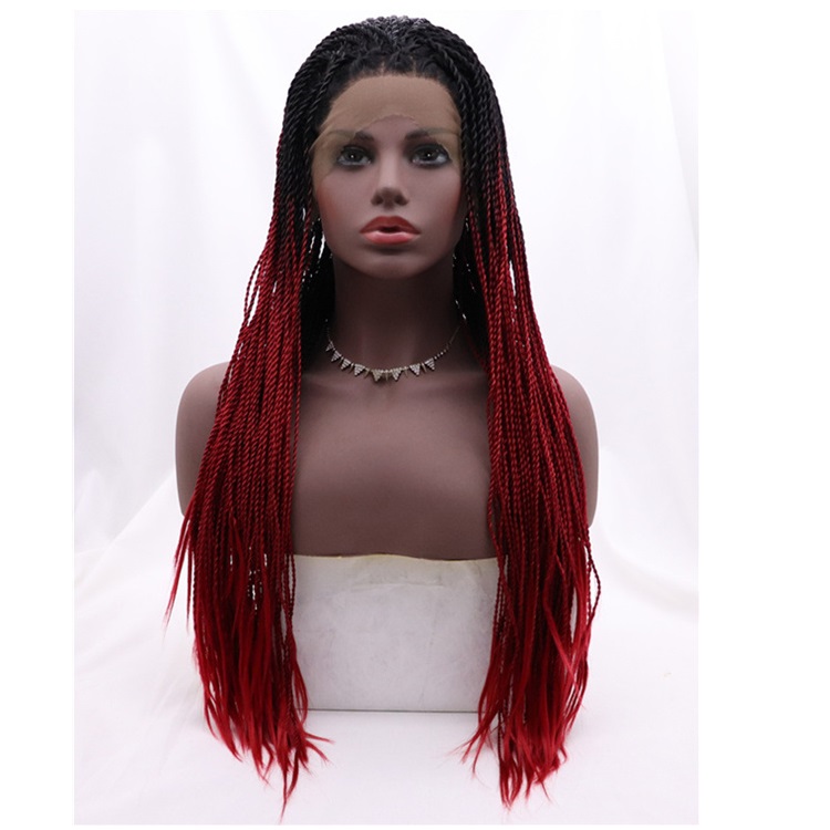 Vendors HD front lace braid wig for black women braided wigs