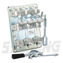 SSSHENG Disconnector RPS-1P-100A Right Handle Isolating Knife Switch 100A 3P IP00 Fuse Knife Switch