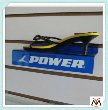 wall-mounted acrylic shoes display stand,perspex shoes display stand