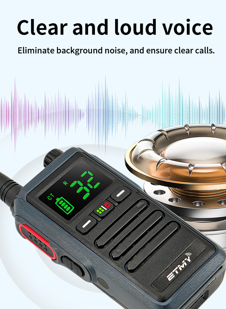 IP67 Waterproof Long Range Radio VHF UHF Etmy  ET368 IP68 Dustproof Communication Two Way Radio Hoki Toki Walkie Talkie