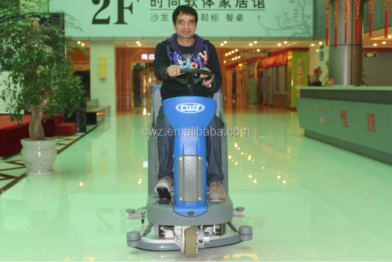 Ride on floor scrubber gym floor cleaning machine