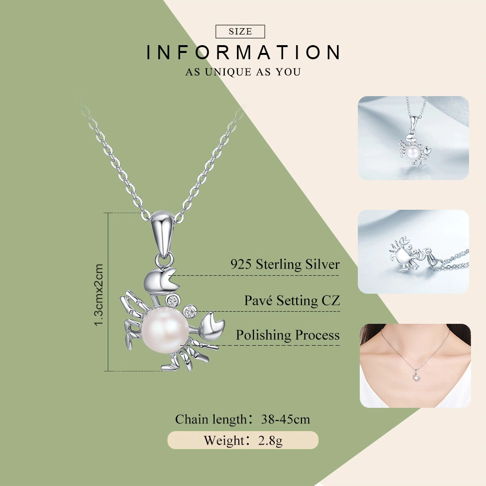 Jewelry of 925 Sterling Silver Lovely Pearl Pendant Necklace