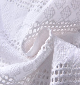 cheap net lace with cotton fabric embroidery