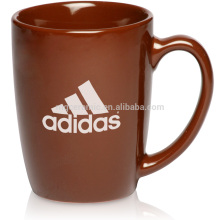 14oz brown glazed advertising ceramic coffee mug ceramic coffee cup