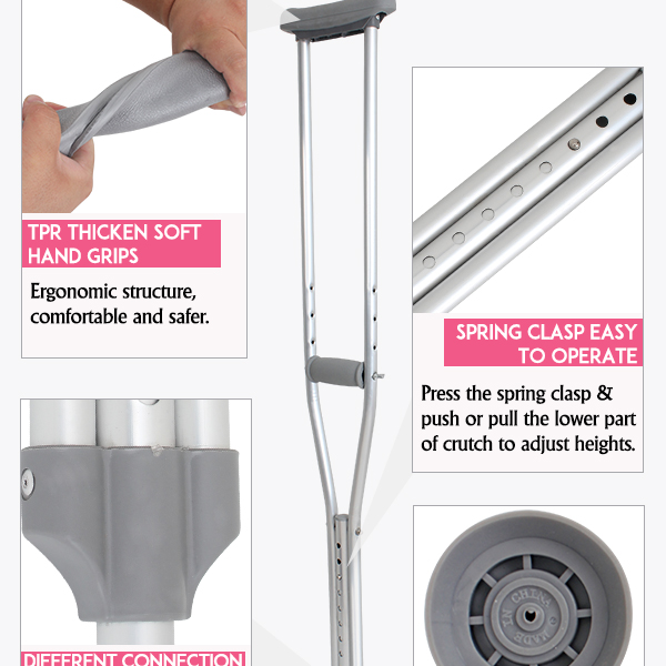hospital walking stick and cruches