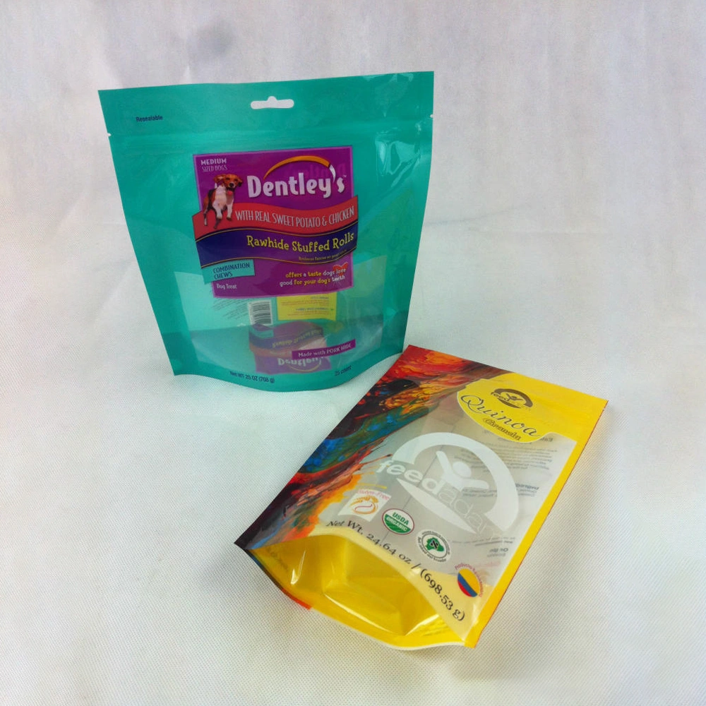 Qingdao Factory Composite Film PP PE HDPE Pet VMPET Three Side Sealing Self Sealing Pet Food Bag