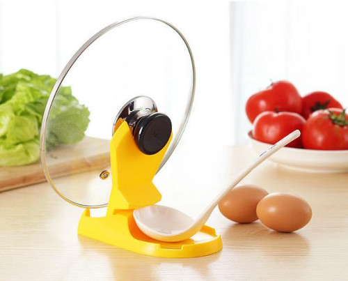 Useful Spoon Pot Lid Shelf Cooking Storage Kitchen Decor Tool Stand Holder Spoon Rests Pot Clips