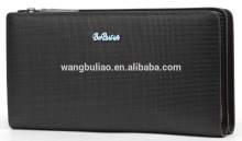 Genuine leather wallet black travel wallet