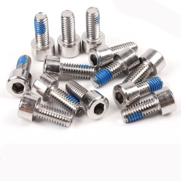 Stainless steel screw with nylon patch thread locking screw with nylon patch
