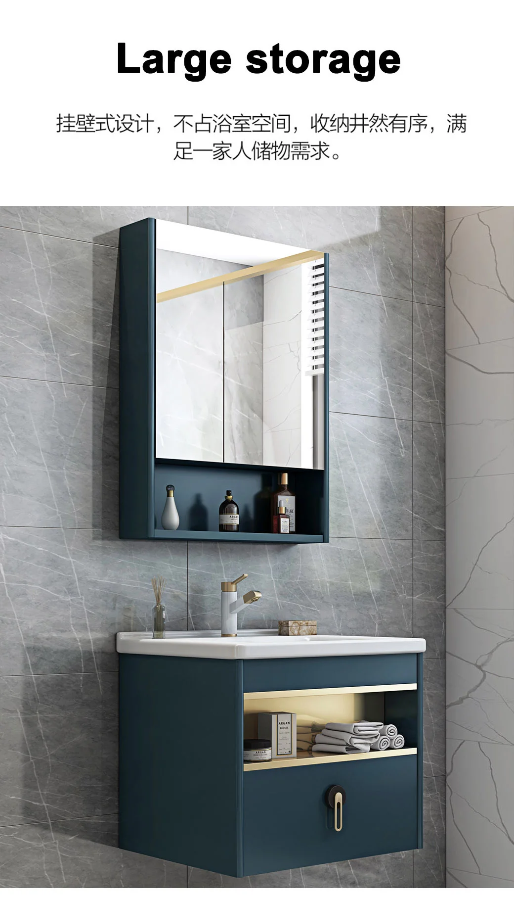 Bathroom Cabinet Combination Bathroom Intelligent Vanity Wash Basin Cabinet Washbasin Counter Basin Basin Basin Bathroom Vanity