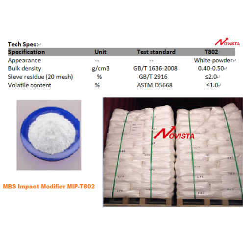 Modificador de impacto MBS para productos opacos de PVC