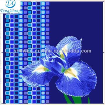 smalt color valentine rose shower curtain