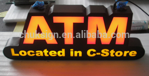 customized design ATM board sign cheap wholesale LED ATM sign