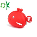 Portamonete in silicone per bambini con forma di pesce senza chiusura lampo