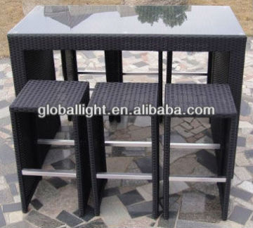 Outdoor Patio Furniture rattan bar set