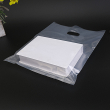 take-away plastic bag with die cut