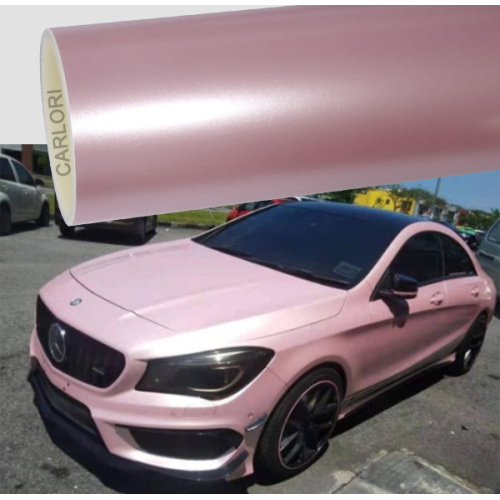 satin metallic sakura pink car wrap vinyl