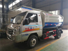 3 cbm hang bucket trash compactor truck