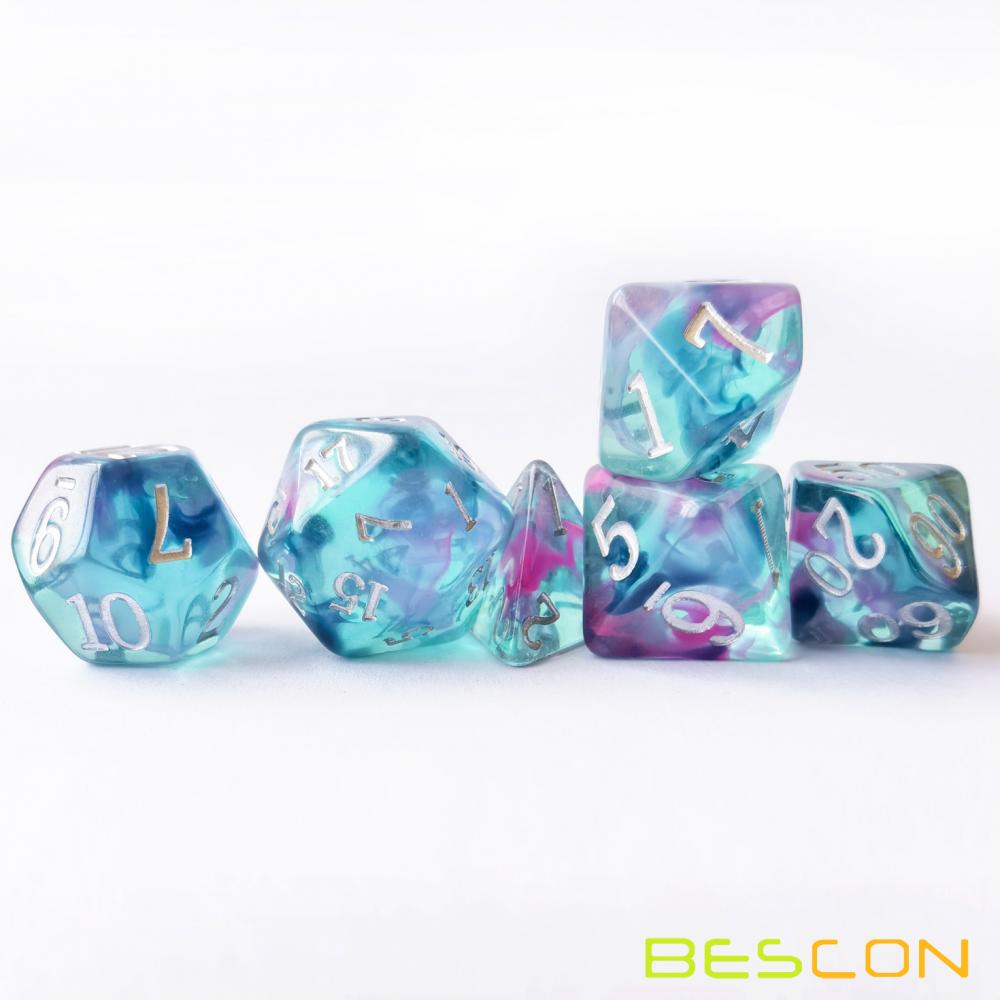 Conjunto de rpg de dados de nebulosa personalizado, todo el tono de color diferente disponible