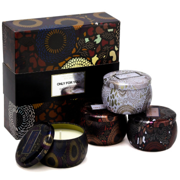 Personalized Luxury Decorative Scented Tin Candles Gift Set