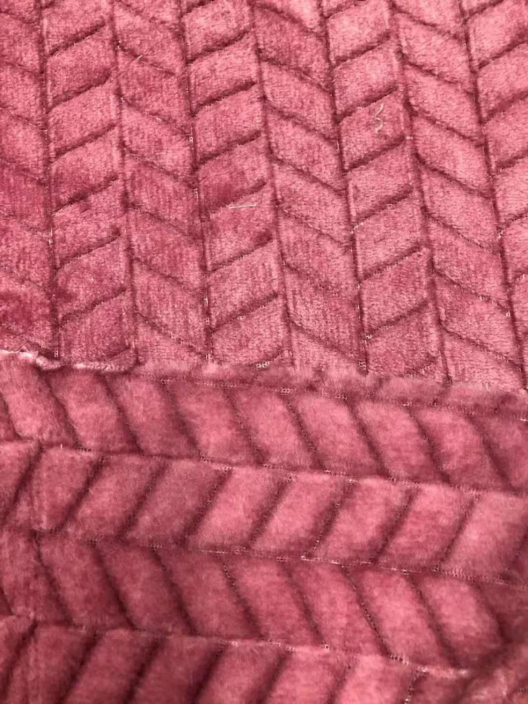 Flanelle double polyester 100% avec tissu tricoté Jacquard