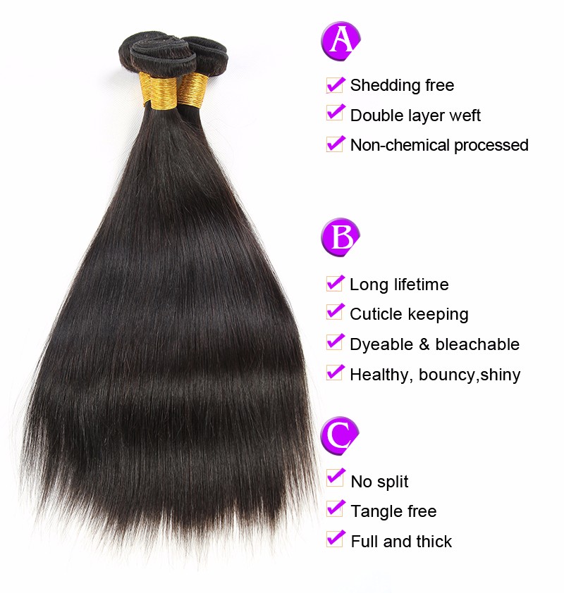 Brazilian Hair Bundle Vendors Double Weft Weave Hair Extensions Bone Straight Human Hair Bundle