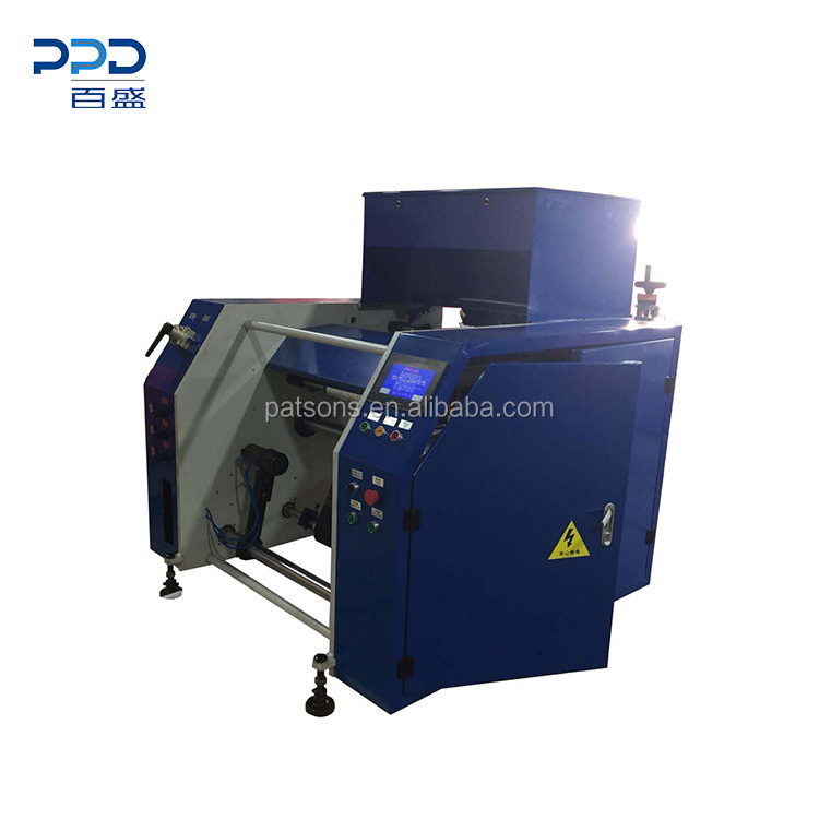 Good price electric 4KW automatic cling wrap film dotted label rewinder machine